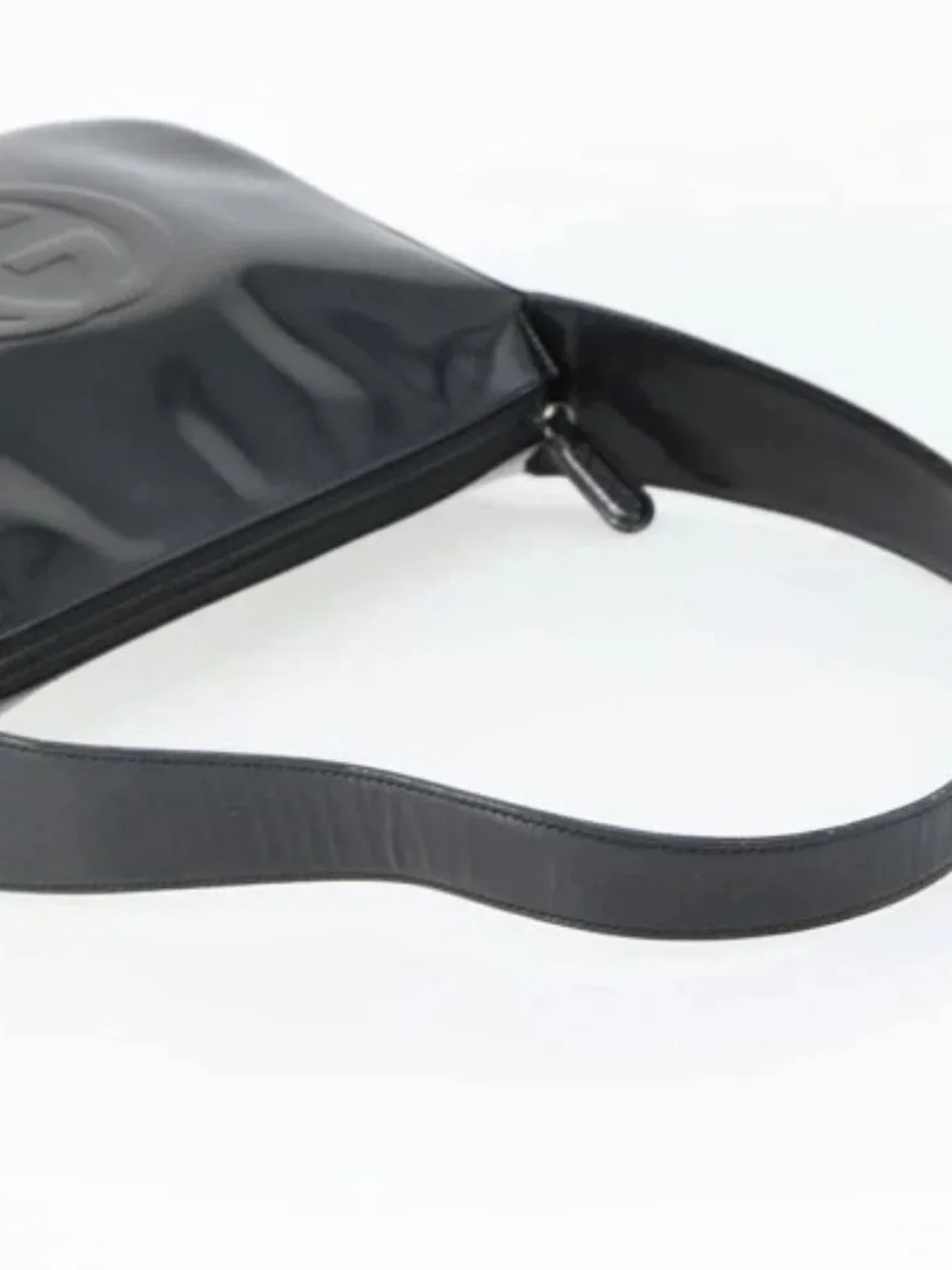GUCCI Shoulder Bag Enamel Black 001 1364 1703 Auth 182536 - Picture 7 of 16